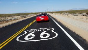 Route 66 through the California desert