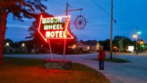 Neon Sign at the Wagon Wheel Hotel